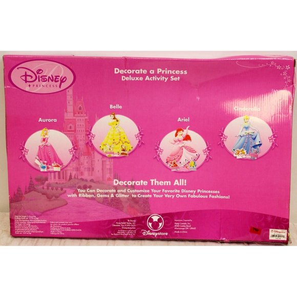 Disney Store Decorate A Princess Deluxe Activity Set Art Kit Glitter Ribbon Gems - Picture 2 of 7